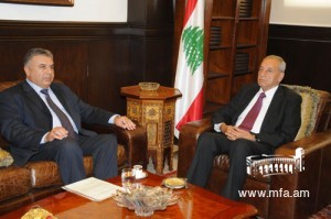 Ambassador Ashot Kocharyan meets the President of the  parliament of Lebanon Nabih Berri