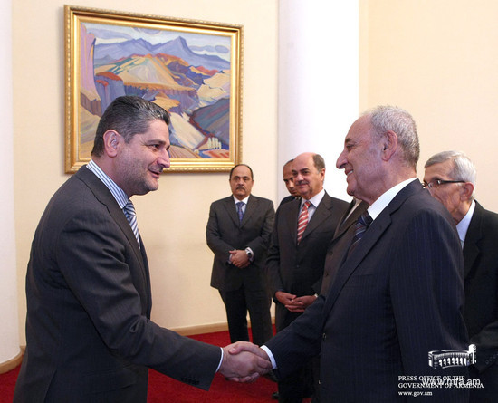 Prime Minister Tigran Sargsyan welcomed Lebanon Parliament Speaker Nabih Berry