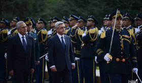 PRESIDENT SERZH SARGSYAN MET WITH PRESIDENT MICHEL SLEIMAN