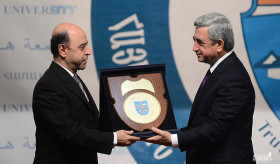 SERZH SARGSYAN VISITED THE HAYKAZIAN UNIVERSITY