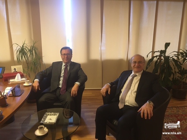 Meeting of Ambassador Samvel Mkrtchian with  Minister of Culture of Lebanon Ghattas Khoury
